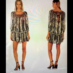 Free People Dance Magic Embroidered Mini Dress (S)